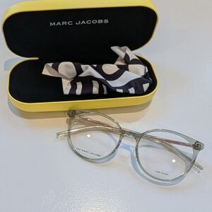 Marc Jacobs Clear Glasses with Black and White Case